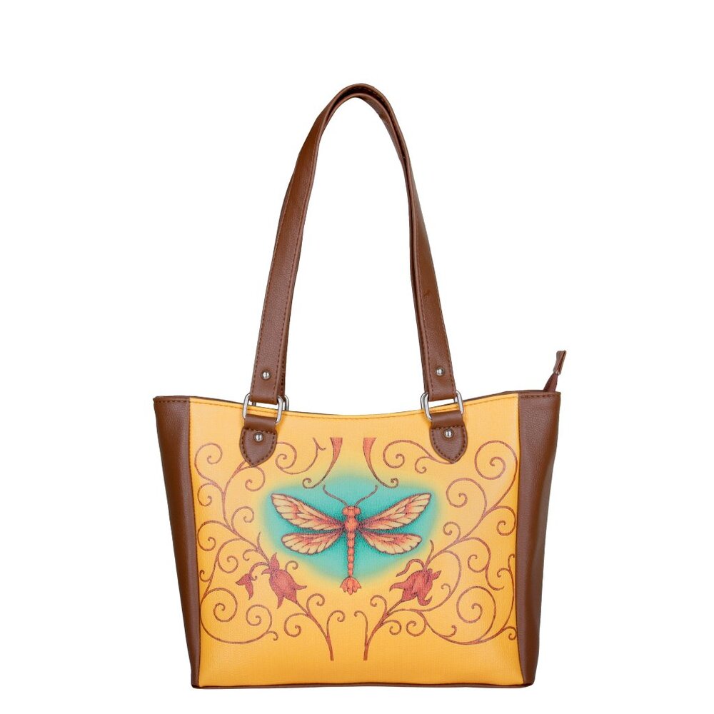Printed Vegan Leather Shoulder Tote Bag for Women–Sling Bag Daily Use Purse